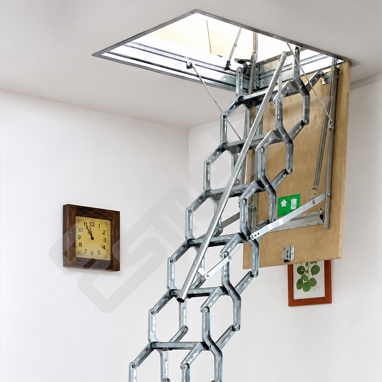 Escalera de tipo fuelle para acceso a techos